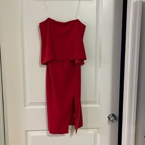 DO+BE strapless red dress